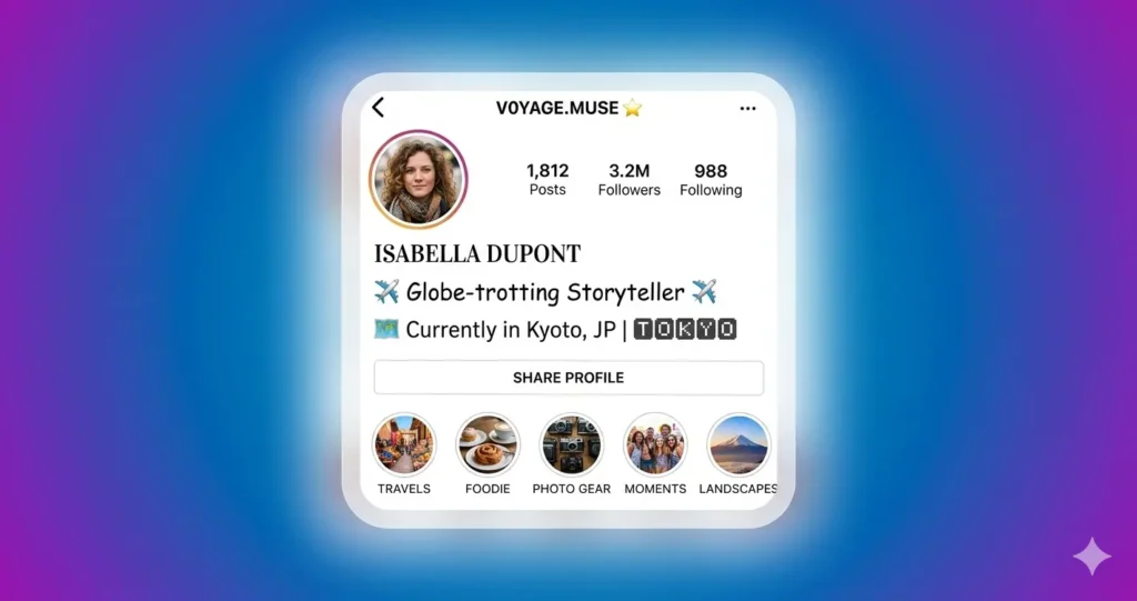 Instagram followers and profile styling illustration