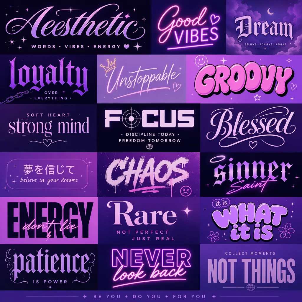 Cool text examples shown across social media platforms